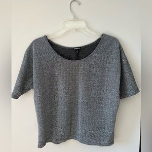 Express Silver Shimmer Top, XS